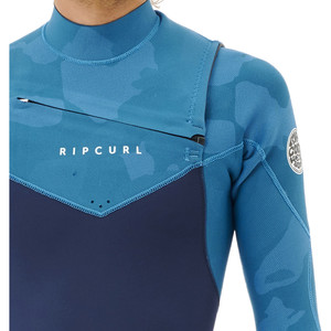 2022 Rip Curl Mens Dawn Patrol ECO 2mm Long Sleeve Shorty Wetsuit WSP9HV - Blue